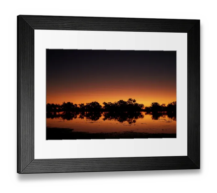Framed Print : Sunset at The Lake camp, Lake Houdraman, Quilpie, Queensland, Australia Framed Print : Sunset at The Lake camp, Lake Houdraman, Quilpie, Queensland, Australia