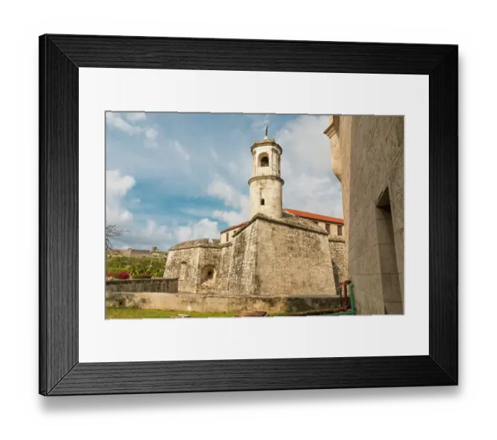 Framed Print : Cuba, Havana. Castillo de la Real Force, Castle of the Royal Force, borders the western side of Plaza de Armas. Unesco World Heritage Site