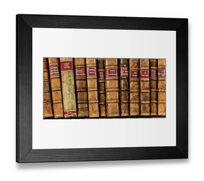 Framed Print : Cuba, Havana. Old books with leather bindings Framed Print : Cuba, Havana. Old books with leather bindings
