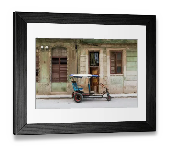 Framed Print : Cuba, Cienfuegos. Tuk Tuk, small wheeled cart transportation Framed Print : Cuba, Cienfuegos. Tuk Tuk, small wheeled cart transportation