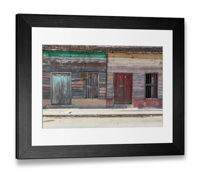 Framed Print : Cuba, Cienfuegos. Street scenes and old buildings and doors Framed Print : Cuba, Cienfuegos. Street scenes and old buildings and doors