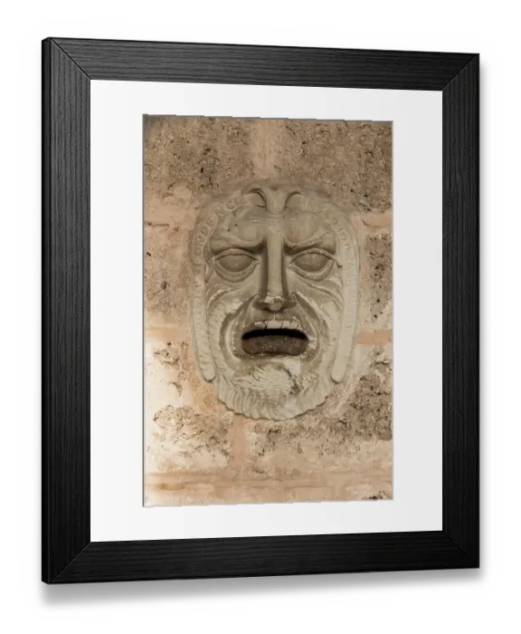Framed Print : Cuba, Cienfuegos. Stone fountain face Framed Print : Cuba, Cienfuegos. Stone fountain face