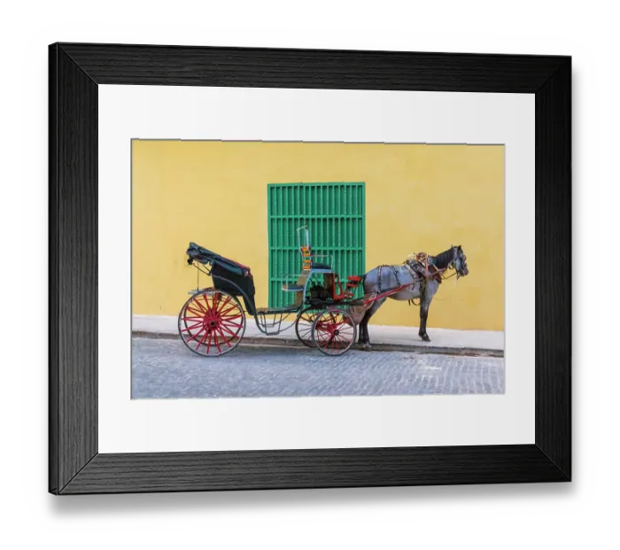 Framed Print : Cuba, Havana, Habana Vieja, horse drawn carriage Framed Print : Cuba, Havana, Habana Vieja, horse drawn carriage