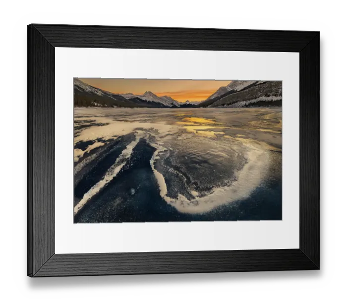 Framed Print : Ice Abstract, Spray Lake, Canadian Rockies Framed Print : Ice Abstract, Spray Lake, Canadian Rockies