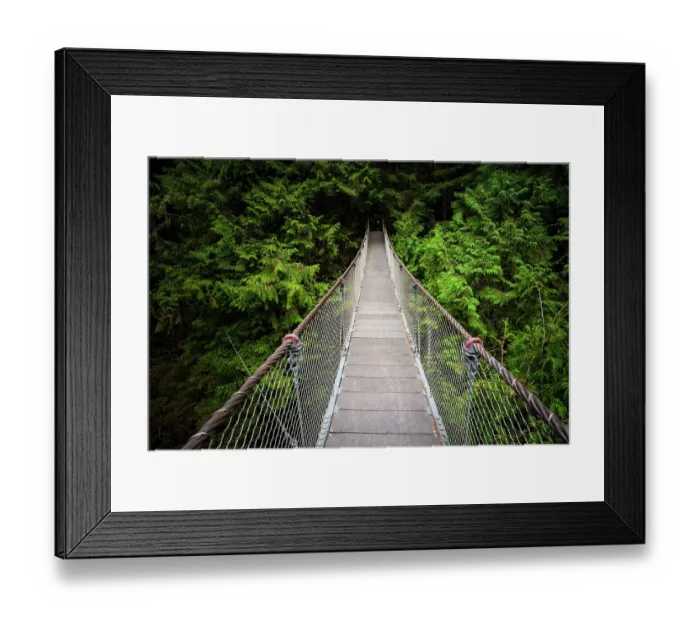 Framed Print : Lynn Canyon Suspension Bridge, North Vancouver, British Columbia, Canada Framed Print : Lynn Canyon Suspension Bridge, North Vancouver, British Columbia, Canada