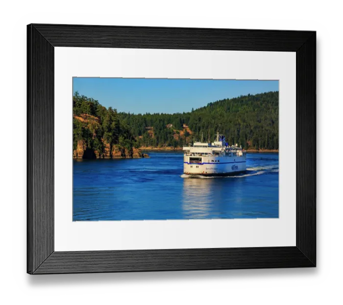Framed Print : BC Ferries, Gulf Islands, Canada