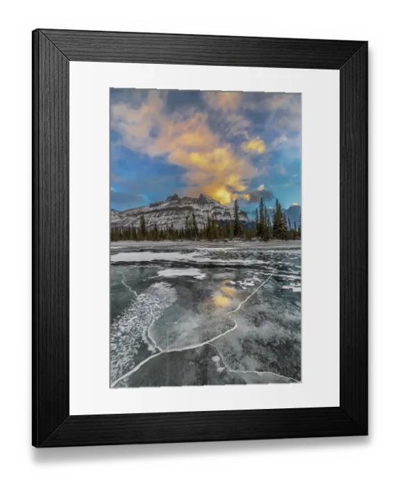 Framed Print : Ice Abstract, Saskatchewan River Crossing, Canada Framed Print : Ice Abstract, Saskatchewan River Crossing, Canada