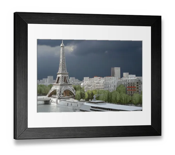 Framed Print : Fantasy Paris city landscape. (AI Generated) Framed Print : Fantasy Paris city landscape. (AI Generated)
