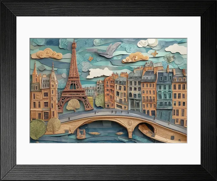 Framed Print : Fantasy Paris city landscape. (AI Generated) Framed Print : Fantasy Paris city landscape. (AI Generated)