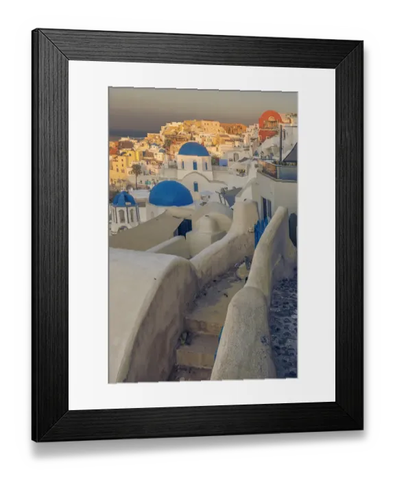 Framed Print : Morning Light, Ios, Santorini, Greece