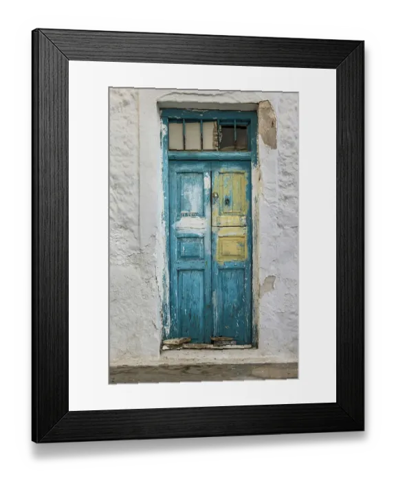 Framed Print : Blue Door, Mykonos, Greece Framed Print : Blue Door, Mykonos, Greece