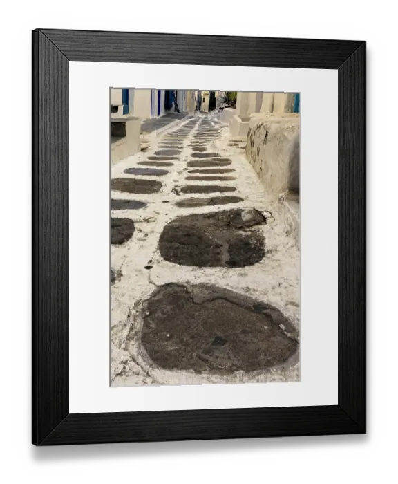 Framed Print : Mykonos Walkway, Greece Framed Print : Mykonos Walkway, Greece