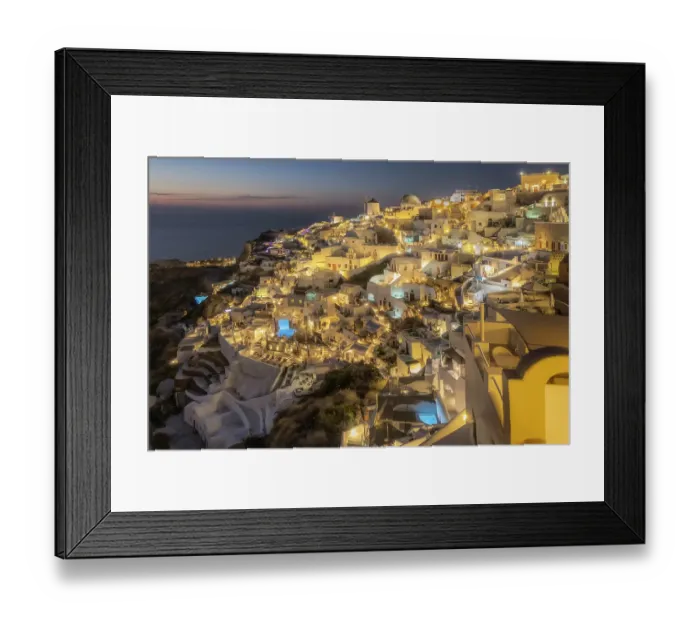 Framed Print : Santorini Twilight, Greece Framed Print : Santorini Twilight, Greece