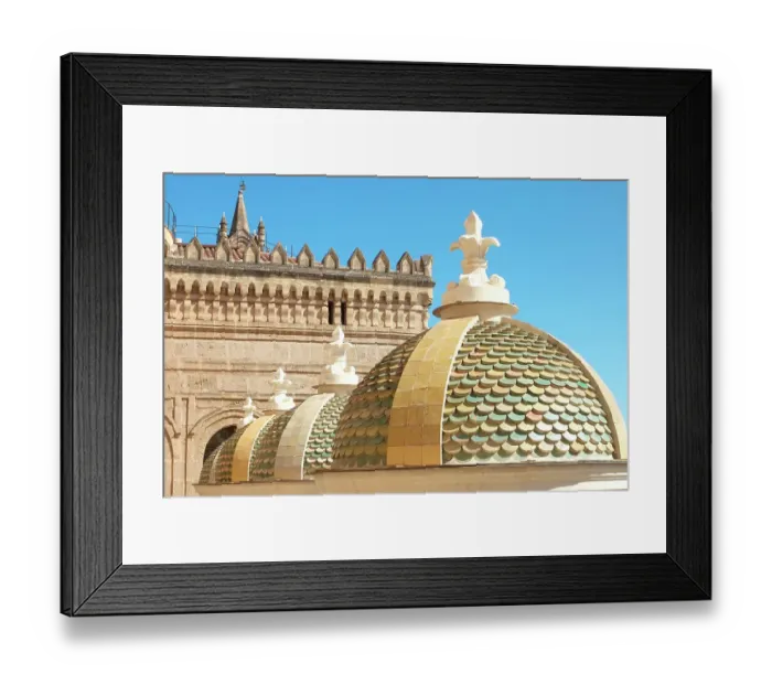 Framed Print : Palermo, Sicily. Cathedral of Palermo, built in 1104 this famous cathedral embodies the unique Arab-Norman Style architecture Framed Print : Palermo, Sicily. Cathedral of Palermo, built in 1104 this famous cathedral embodies the unique Arab-Norman Style architecture