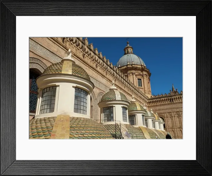 Framed Print : Palermo, Sicily. Cathedral of Palermo, built in 1104 this famous cathedral embodies the unique Arab-Norman Style architecture Framed Print : Palermo, Sicily. Cathedral of Palermo, built in 1104 this famous cathedral embodies the unique Arab-Norman Style architecture