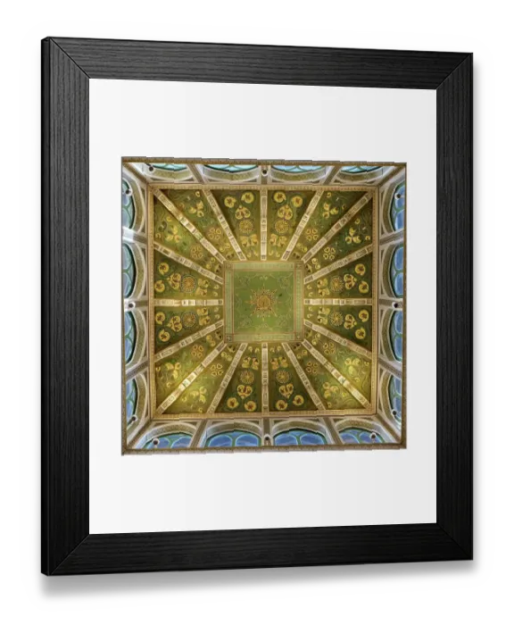 Framed Print : Palermo, Sicily. Church interior, beautiful glass