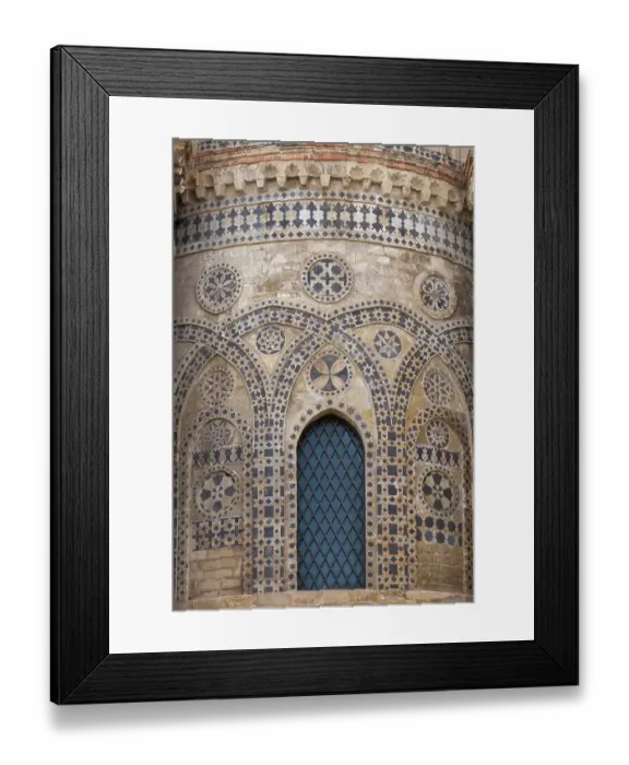 Framed Print : Palermo, Sicily. Exterior detail of Cathedral of Palermo, designed in the Arab-Norman Style Framed Print : Palermo, Sicily. Exterior detail of Cathedral of Palermo, designed in the Arab-Norman Style