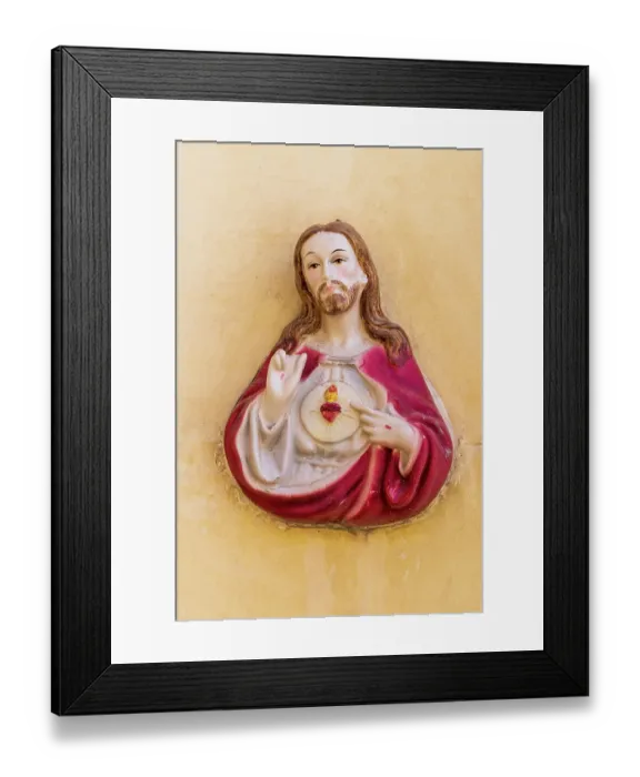 Framed Print : Malta, Birgu. Sacred Heart of Jesus plaque Framed Print : Malta, Birgu. Sacred Heart of Jesus plaque