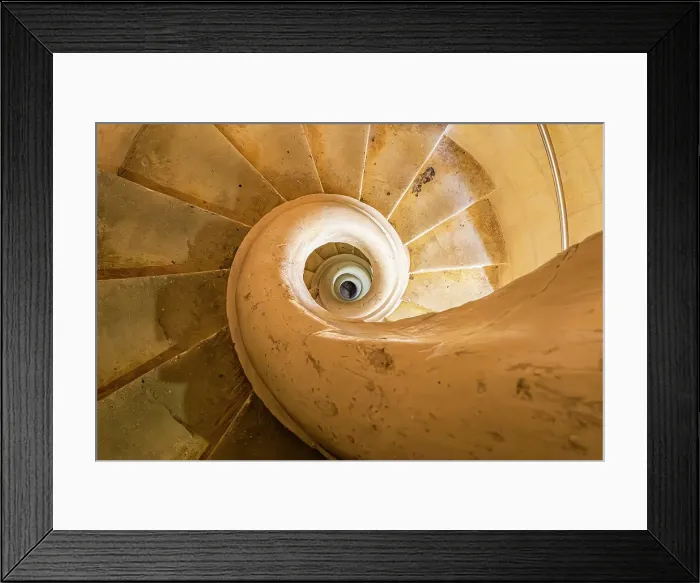 Framed Print : Malta, Mosta. The Sanctuary Basilica of the Assumption of Our Lady, or Rotunda of Mosta, 17th century Catholic church. Spiral staircase to the gallery inside the dome