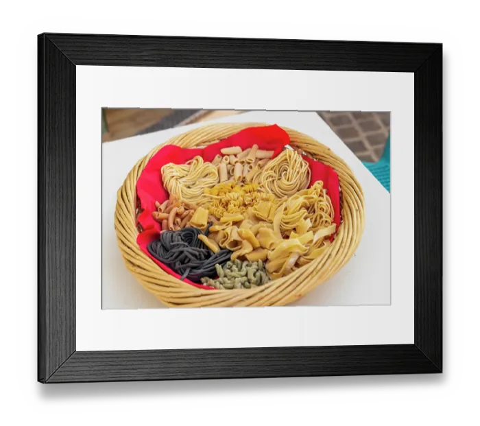 Framed Print : Basket of pasta. Malta Framed Print : Basket of pasta. Malta