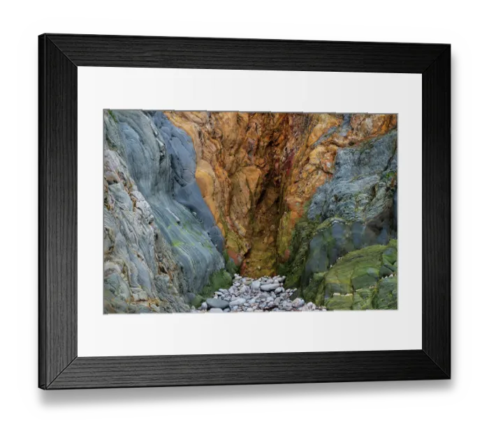 Framed Print : Spain, Barrika. Contorted rock layers on beach Framed Print : Spain, Barrika. Contorted rock layers on beach