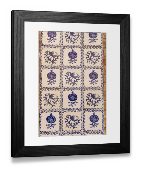 Framed Print : Albaicin, Province of Granada, Andalusia, Spain. Decorative tiles on a building in the Alhambra. (Editorial Use Only)