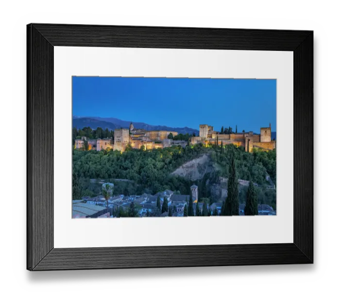 Framed Print : Albaicin, Province of Granada, Andalusia, Spain. Evening view of the Alhambra Framed Print : Albaicin, Province of Granada, Andalusia, Spain. Evening view of the Alhambra