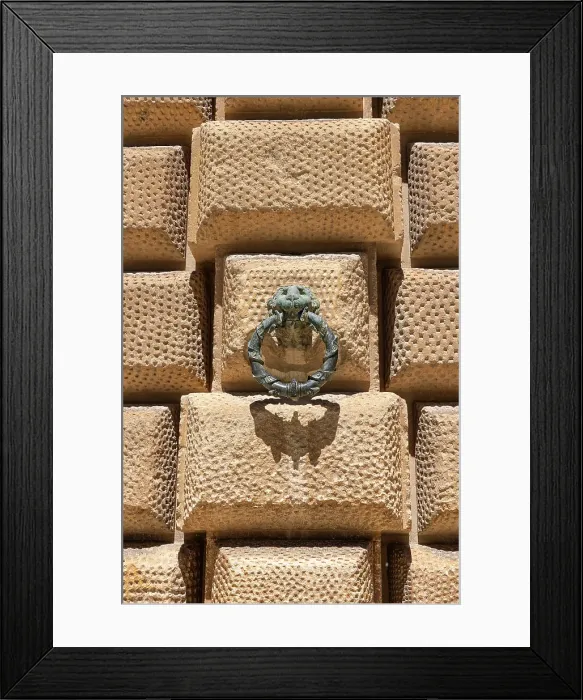Framed Print : Albaicin, Province of Granada, Andalusia, Spain. Bronze hitching loop in the shape of a lion on a stone wall in the Alhambra. (Editorial Use Only) Framed Print : Albaicin, Province of Granada, Andalusia, Spain. Bronze hitching loop in the shape of a lion on a stone wall in the Alhambra. (Editorial Use Only)