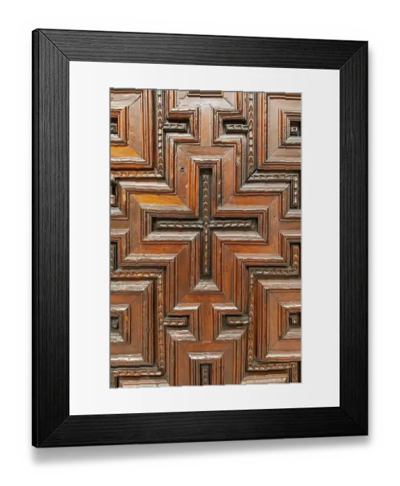 Framed Print : Centro District, Cordoba, Cordoba Province, Andalusia, Spain. May 2, 2023. Carved wooden door in the Cordoba Cathedral, also known as the Mezquita Basilica, a former Moorish mosque. Editorial Use Only Framed Print : Centro District, Cordoba, Cordoba Province, Andalusia, Spain. May 2, 2023. Carved wooden door in the Cordoba Cathedral, also known as the Mezquita Basilica, a former Moorish mosque. Editorial Use Only