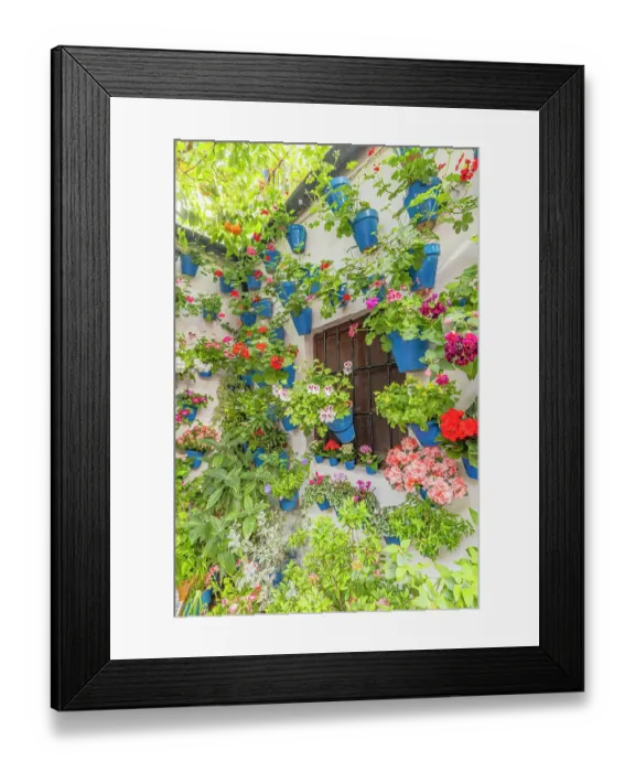 Framed Print : Centro District, Cordoba, Cordoba Province, Andalusia, Spain. May 2, 2023. Courtyard garden of a home in Cordoba. Editorial Use Only Framed Print : Centro District, Cordoba, Cordoba Province, Andalusia, Spain. May 2, 2023. Courtyard garden of a home in Cordoba. Editorial Use Only