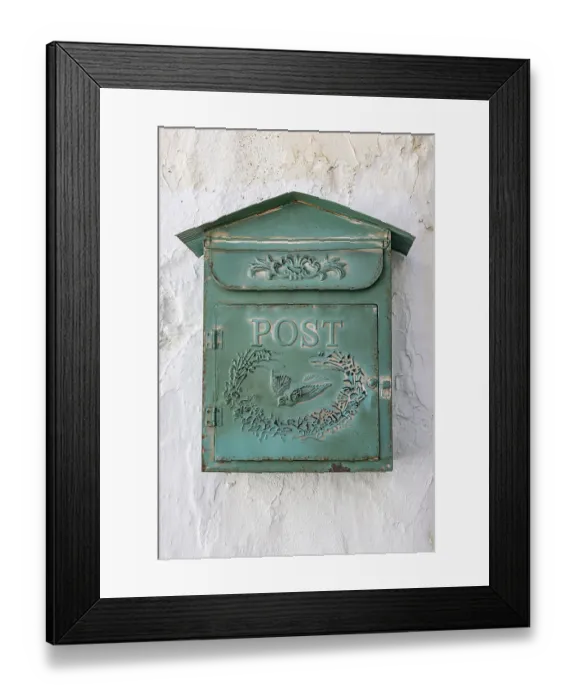 Framed Print : Arcos de la Frontera, Seville Province, Andalusia, Spain. An old green letter box Framed Print : Arcos de la Frontera, Seville Province, Andalusia, Spain. An old green letter box