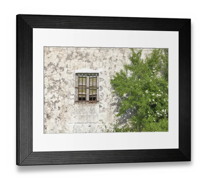 Framed Print : Montefrio, Granada, Andalusia, Spain. A barred window on an old stucco building Framed Print : Montefrio, Granada, Andalusia, Spain. A barred window on an old stucco building