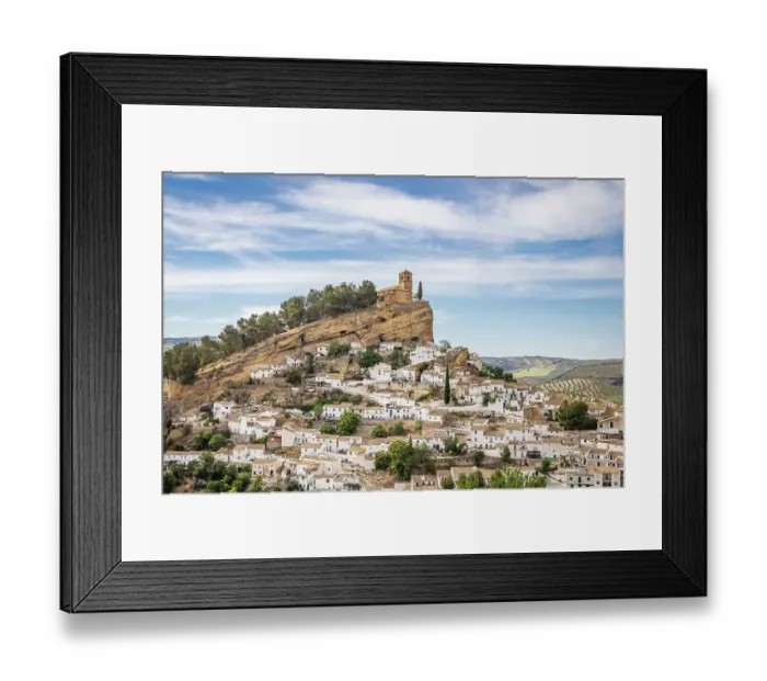 Framed Print : Montefrio, Granada, Andalusia, Spain. A church on a cliff above the village of Montefrio