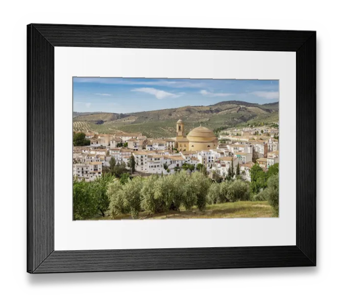 Framed Print : Montefrio, Granada, Andalusia, Spain. A domed church in the village of Montefrio Framed Print : Montefrio, Granada, Andalusia, Spain. A domed church in the village of Montefrio
