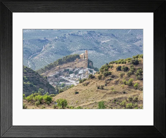 Framed Print : Montefrio, Granada, Andalusia, Spain. A church on a cliff above the village of Montefrio Framed Print : Montefrio, Granada, Andalusia, Spain. A church on a cliff above the village of Montefrio