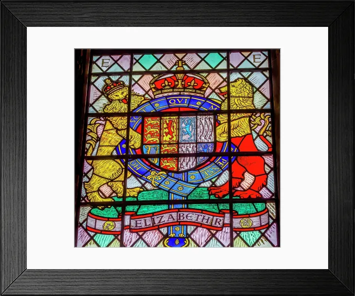 Framed Print : Queen Elizabeth Ii Coat of Arms stained glass, Westminster Abbey, London, England. Westminster Abbey has been the burial place of Britain's monarchs since the 11th century. (Editorial Use Only) Framed Print : Queen Elizabeth Ii Coat of Arms stained glass, Westminster Abbey, London, England. Westminster Abbey has been the burial place of Britain's monarchs since the 11th century. (Editorial Use Only)