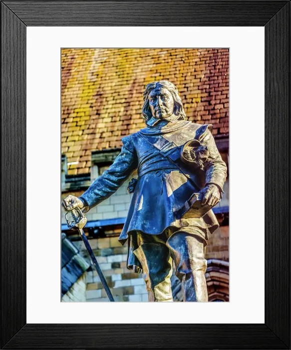 Framed Print : Oliver Cromwell statue, houses of Parliament, Westminster, London, England. Outside the House of Commons, erected 1899, sculpted by Hamo Thornycroft. Oliver Cromwell was the dictator, who took over England in the 1650's Framed Print : Oliver Cromwell statue, houses of Parliament, Westminster, London, England. Outside the House of Commons, erected 1899, sculpted by Hamo Thornycroft. Oliver Cromwell was the dictator, who took over England in the 1650's