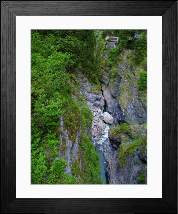 Framed Print : Visitor center and access to the gorge. The Viamala Gorge in the nature park Beverin, carved out by river Hinterrhein and an attraction of Graubunden, Switzerland Framed Print : Visitor center and access to the gorge. The Viamala Gorge in the nature park Beverin, carved out by river Hinterrhein and an attraction of Graubunden, Switzerland