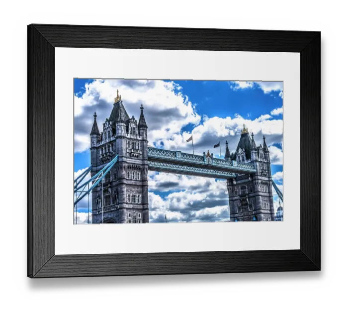 Framed Print : Tower Suspension Bridge, Thames River, London, England. Opened in 1894. Remains an Important Traffic Route with 40, 000 Crossings Every Day. Bombed in World War II