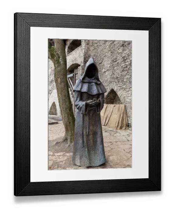 Framed Print : Eastern Europe, Baltic States, Estonia, Tallinn. Old town, Monk sculptures. (Editorial Use Only) Framed Print : Eastern Europe, Baltic States, Estonia, Tallinn. Old town, Monk sculptures. (Editorial Use Only)