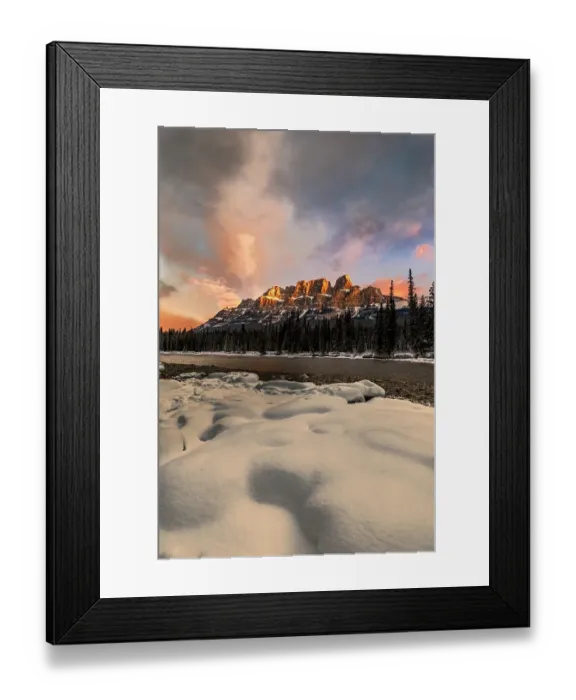 Framed Print : Sunrise over Castle Mountain, Canada Framed Print : Sunrise over Castle Mountain, Canada