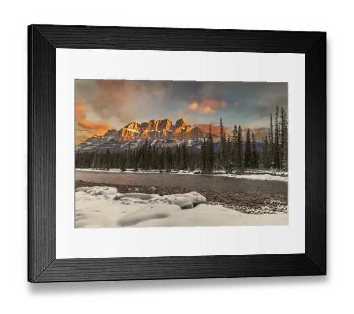 Framed Print : Sunrise Castle Mountain, Canada Framed Print : Sunrise Castle Mountain, Canada