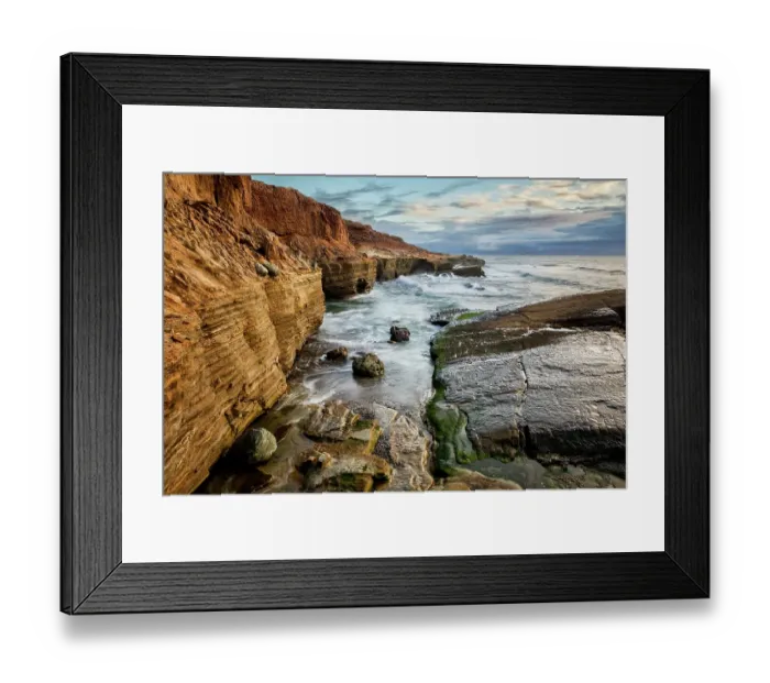 Framed Print : USA, California, San Diego. Tide pools at Cabrillo National Monument at sunset Framed Print : USA, California, San Diego. Tide pools at Cabrillo National Monument at sunset