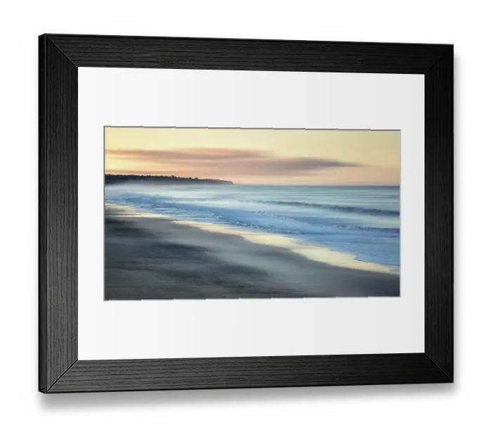 Framed Print : USA, California, Half Moon Bay, Ocean abstract at dawn