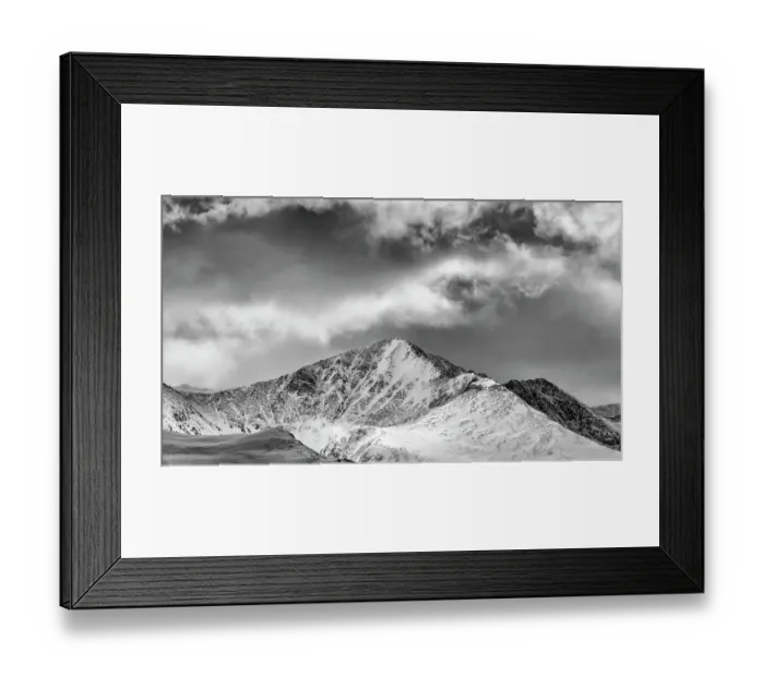 Framed Print : USA, Colorado, Summit County, Frisco. Peak in Tenmile Range near Copper Mountain