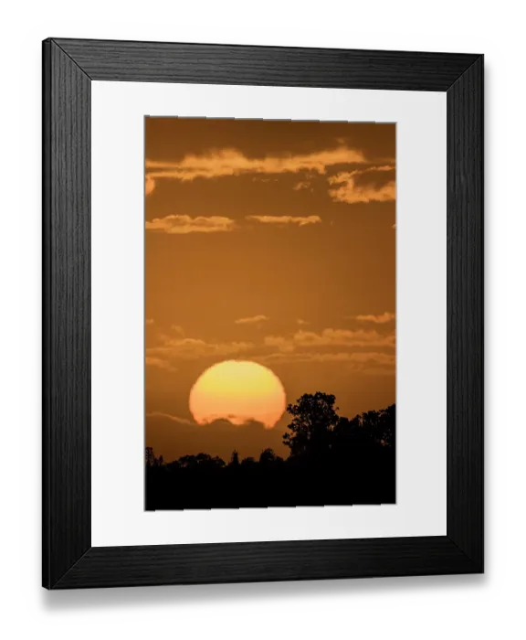 Framed Print : A beautiful sunset in south Florida with a blazing orange sky Framed Print : A beautiful sunset in south Florida with a blazing orange sky
