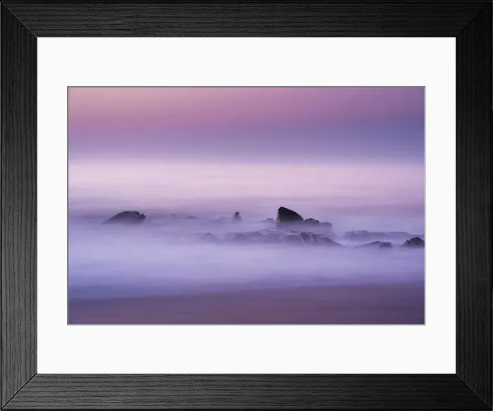 Framed Print : USA, New Jersey, Cape May National Seashore. Misty sunrise on ocean beach Framed Print : USA, New Jersey, Cape May National Seashore. Misty sunrise on ocean beach