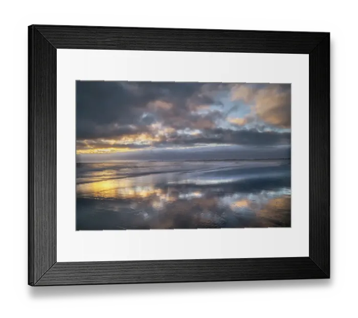 Framed Print : USA, New Jersey, Cape May National Seashore. Stormy sunset on ocean beach Framed Print : USA, New Jersey, Cape May National Seashore. Stormy sunset on ocean beach