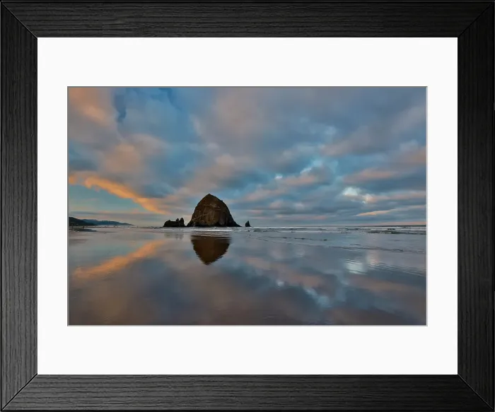 Framed Print : Cannon Beach and Haystack Rock evening light Framed Print : Cannon Beach and Haystack Rock evening light