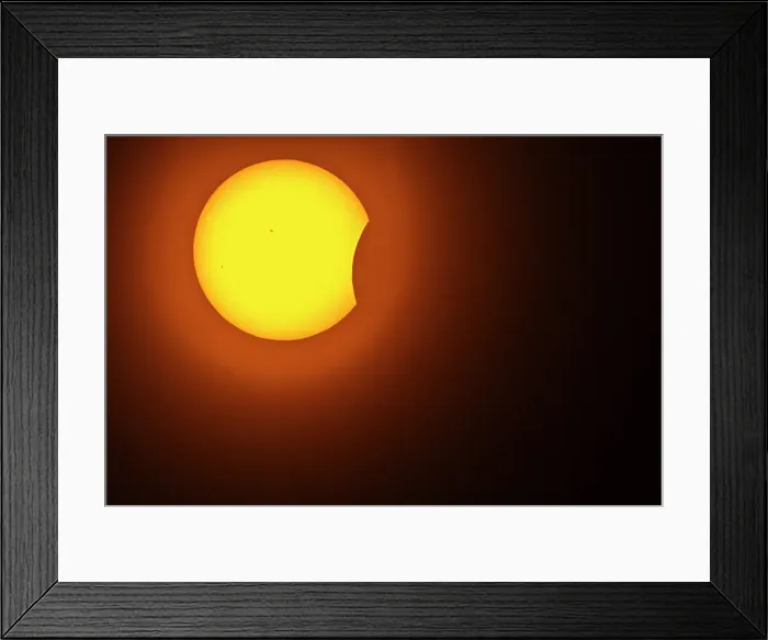 Framed Print : USA, Texas, Hill Country. Solar eclipse Framed Print : USA, Texas, Hill Country. Solar eclipse